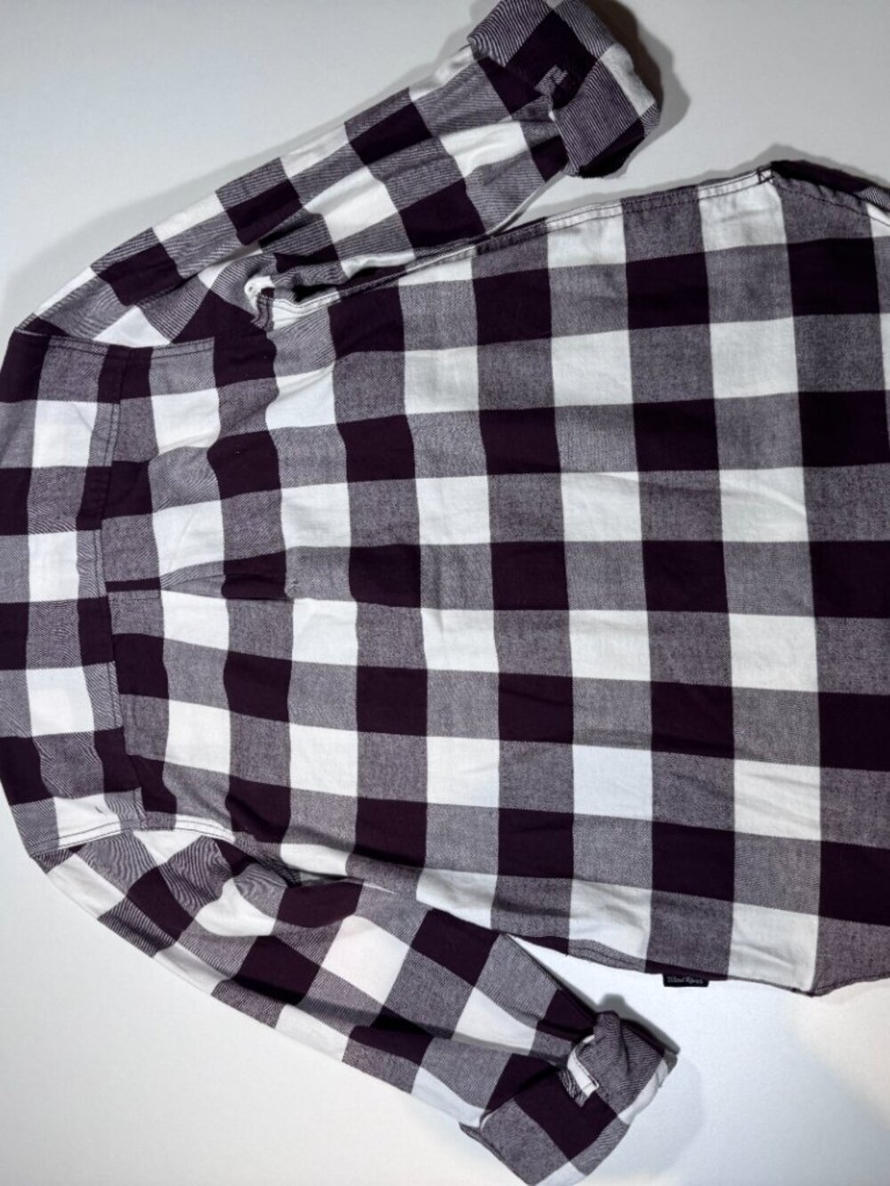 Wind River Burgundy Buffalo Plaid Button-Up Flannel Shirt NWT Small - Picture 12 of 14
